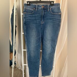 Madewell Dark Blue High Rise Skinny Jeans